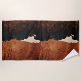 Brown Black Southwest Imitats Cowhide Strandtuch