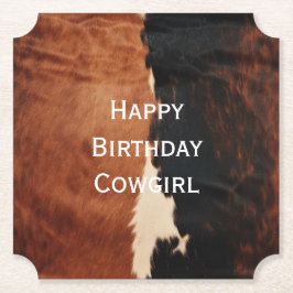 Brown Black Southwest Imitats Cowhide Untersetzer