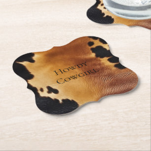 Brown Black Südwest Cowhide Untersetzer