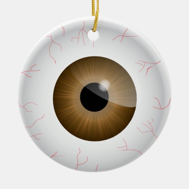 Brown Bloodshot Eyeball Ornament (Vorne)