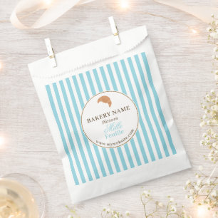 Brown Blue Bakery Logo Produktverpackungstasche Geschenktütchen