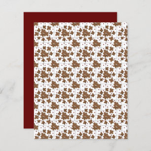 Brown Blume Red Schwarz-weiß Grid Scrapbook Paper