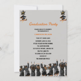 Brown Boho Bohemisch Minimal Graduation Party Einladung
