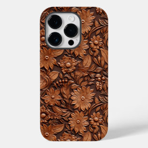 Brown Boho Floral Case-Mate iPhone 14 Pro Hülle