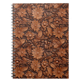 Brown Boho Floral Notizblock