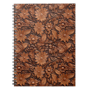 Brown Boho Floral Notizblock
