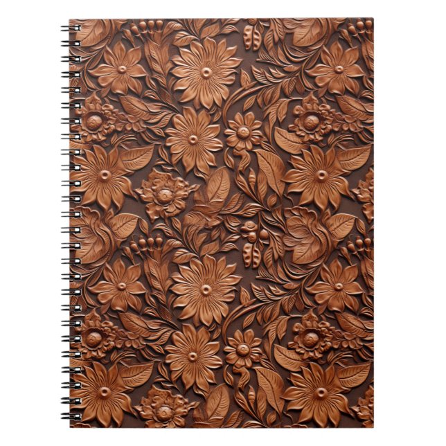 Brown Boho Floral Notizblock (Vorderseite)