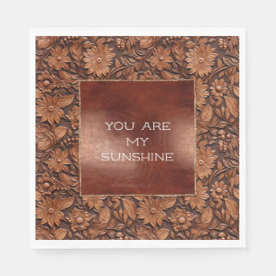 Brown Boho Floral Serviette