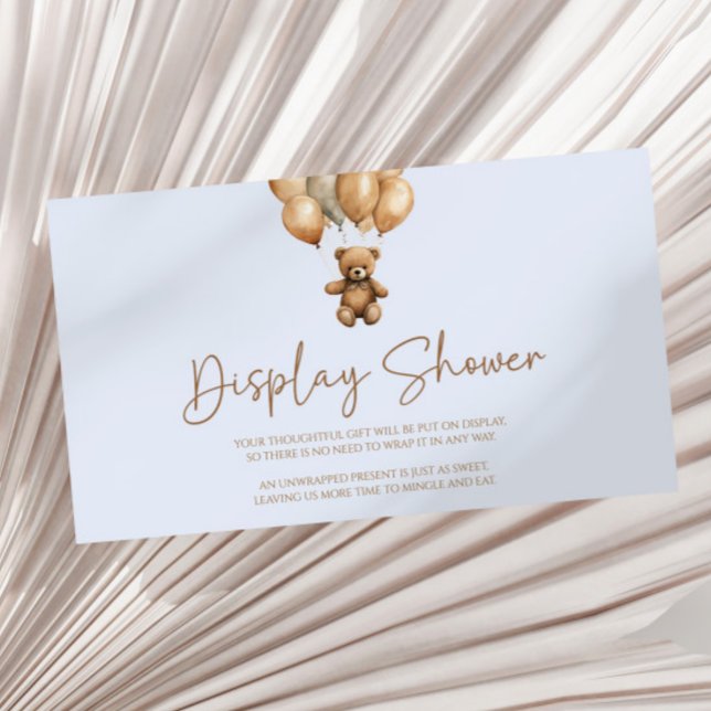 Brown Boho Teddy Bear Babydusche Begleitkarte (Von Creator hochgeladen)