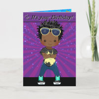 Brown Boys Hip Hop Word Suche glücklich Geburtstag