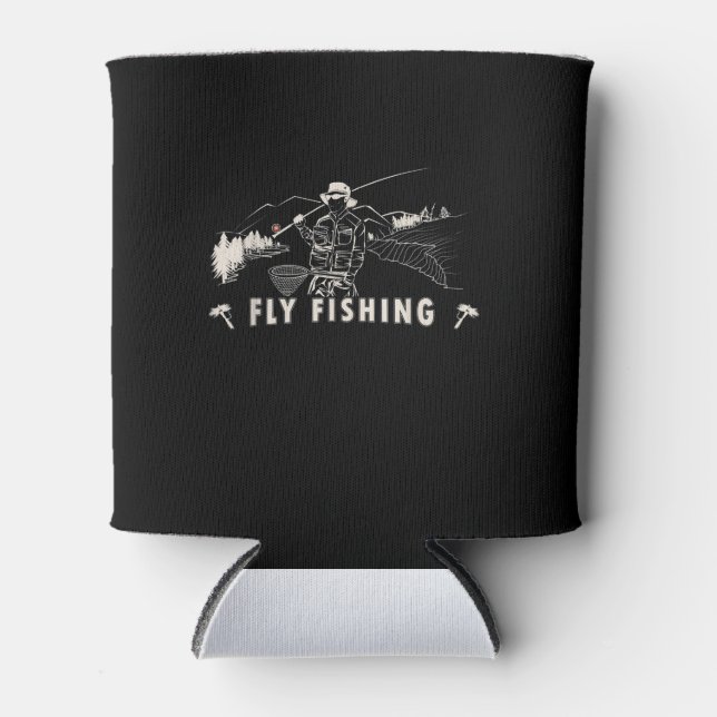 Brown Brook Foreut Fish Gift Fisherman Line Dosenkühler (Vorderseite)