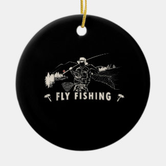 Brown Brook Foreut Fly Geschenk Fischer Keramik Ornament