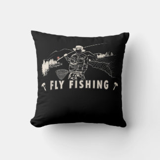 Brown Brook Foreut Fly Geschenk Fischer Kissen