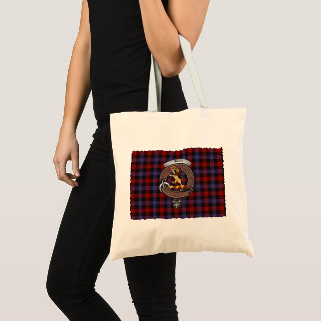 Brown/Broun Clan Abzeichen Tartan Tasche (Vorderseite (Produkt))