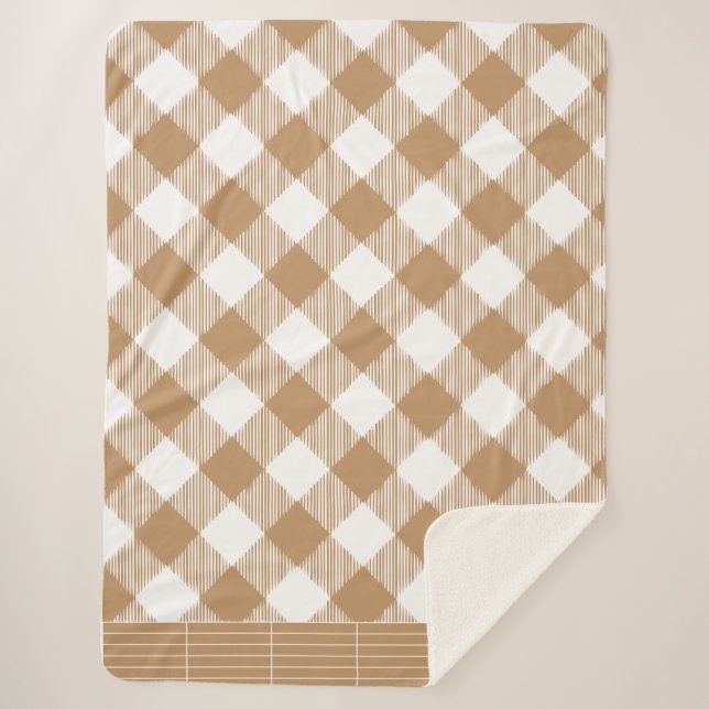 Brown Buffalo kariert Sherpadecke (Vorderseite)