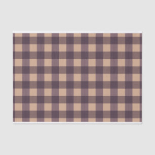 Brown Buffalo Square Kariertes Muster Seidenpapier