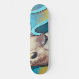 Brown Bunny Rabbit Mural Skateboard