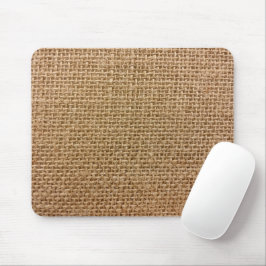 Brown Burlap Mousepad