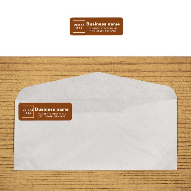 Brown Business Return-Adressetikett (Brown business return address label on envelope)