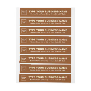 Brown Business Wrap rund um das Adressetikett Rundum-Adressaufkleber