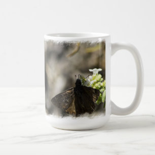 Brown Butterfly on White Kaffeetasse