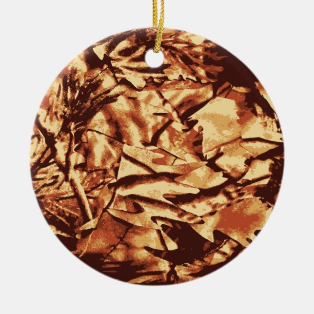 Brown Camouflage Camouflage Geschenke für Jäger Keramik Ornament (Vorne)