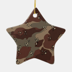 Brown-Camouflage Keramik Ornament