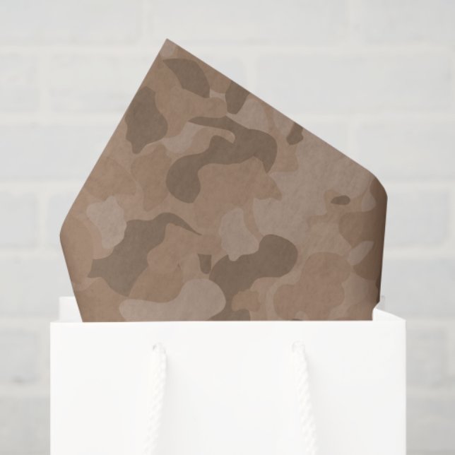 Brown Camouflage Muster Baby Boy Hygienepapier Seidenpapier (Geschenk Tasche)