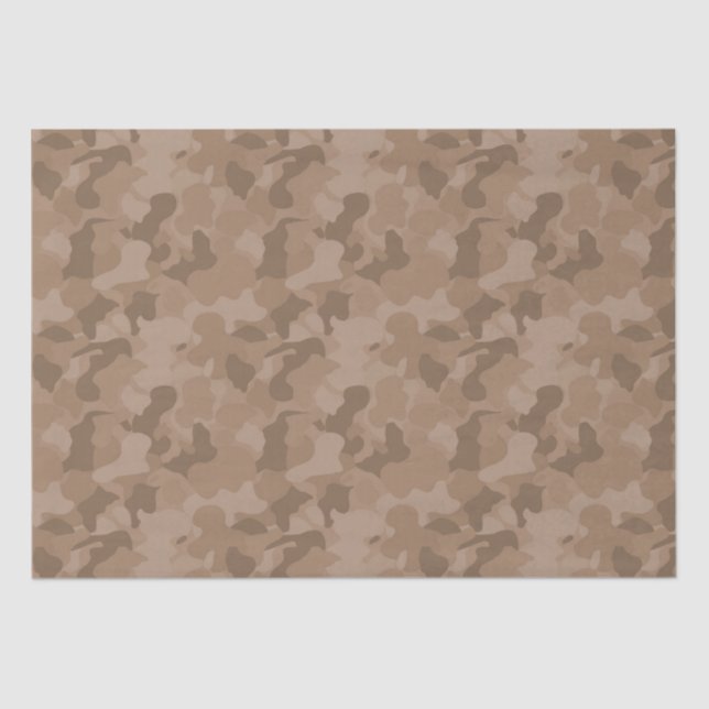 Brown Camouflage Muster Baby Boy Hygienepapier Seidenpapier (Vorderseite)