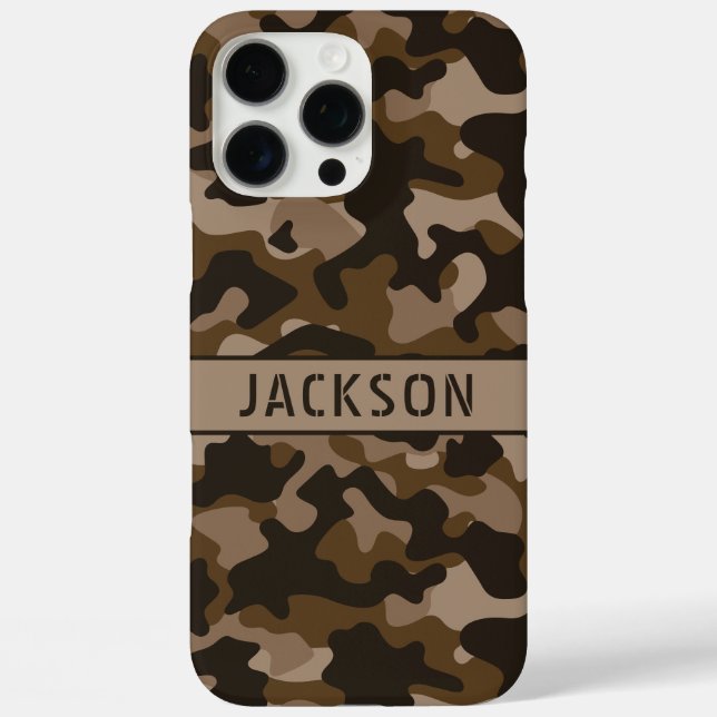 Brown Camouflage Personalized Case-Mate iPhone Hülle (Rückseite)