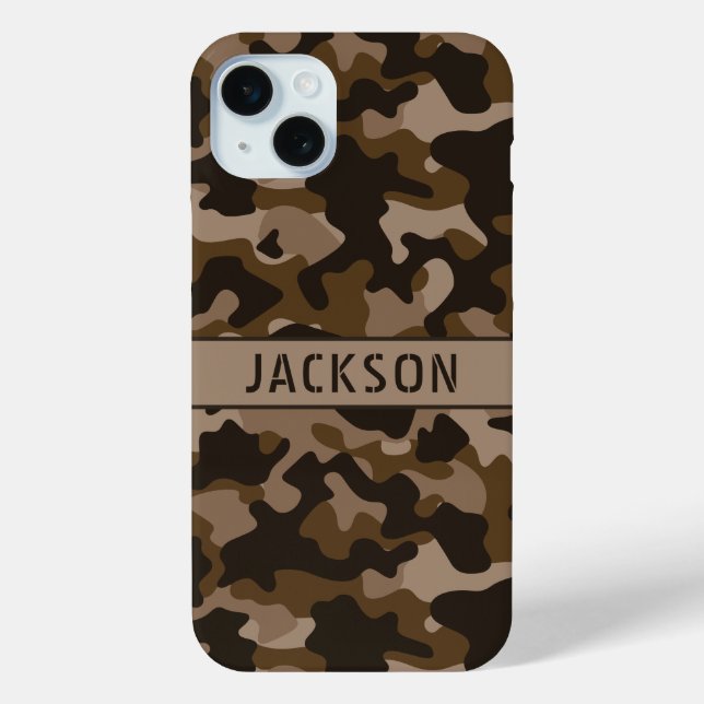 Brown Camouflage Personalized Case-Mate iPhone Hülle (Rückseite)