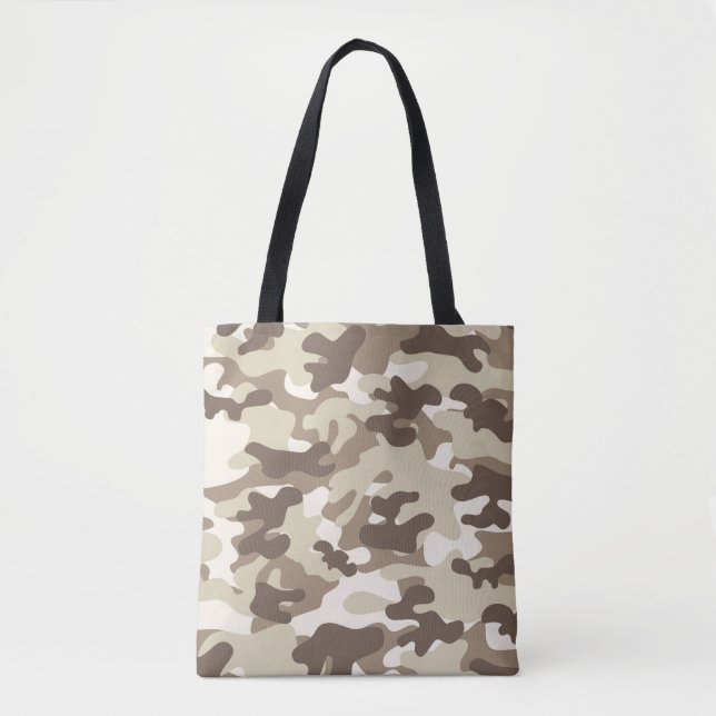 Brown Camouflage Tote Bag (Vorderseite)
