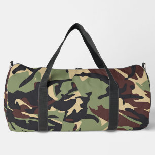 Brown Camouflage Travel Gym Athletic Duffle Bag