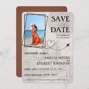 Brown Cancun Pass Save the Date