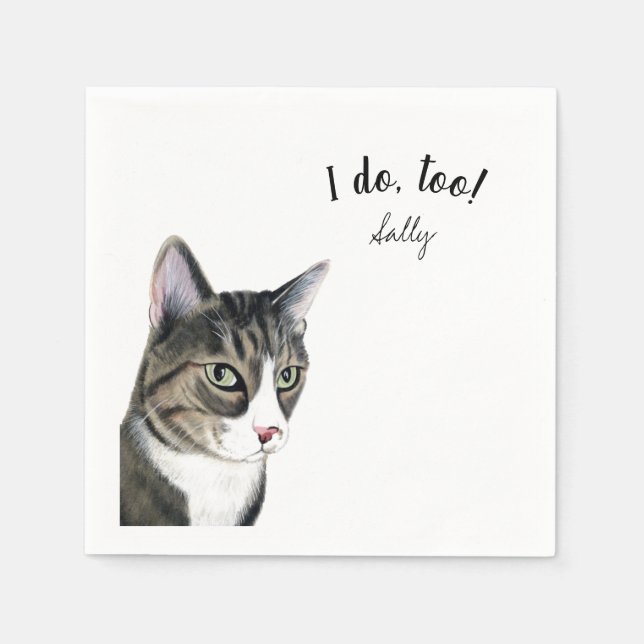 Brown Cat Cocktail Napkins Serviette (Vorderseite)