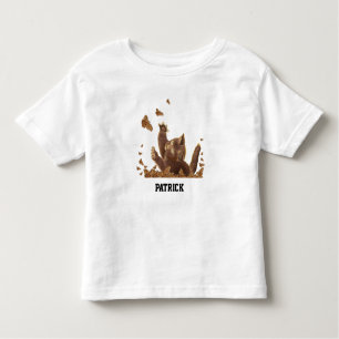 Brown Cat & Night Butterfells Personalisiert Kleinkind T-shirt