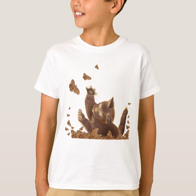 Brown Cat & Night Butterfells T-Shirt (Vorderseite)