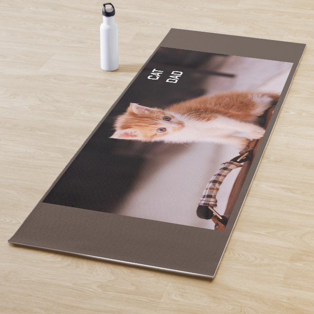 Brown "Cat Vater" Orange Kitten Yogamatte (Beispiel)