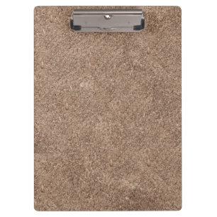 Brown Chamois Textur Print Klemmbrett