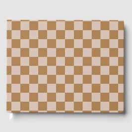 Brown Checkerboard Gästebuch