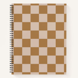 Brown Checkerboard Notizbuch