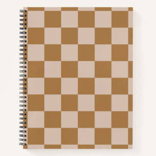 Brown Checkerboard Notizbuch