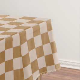 Brown Checkerboard Tischdecke