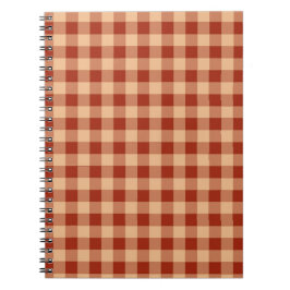 Brown Checkered Gingham Pattern Notizblock