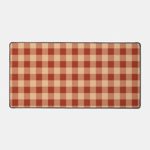 Brown Checkered Gingham Pattern Schreibtischunterlage