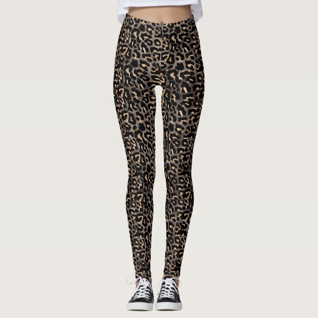 Brown Cheetah Leggings (Vorderseite)