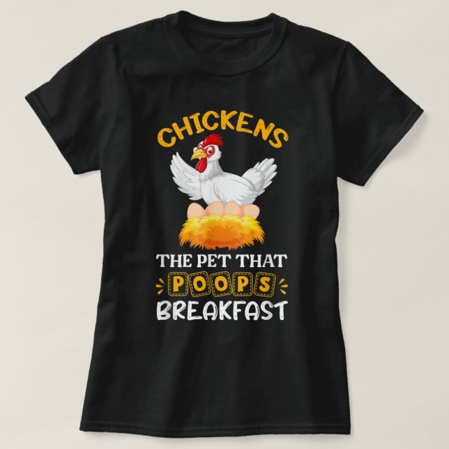 Brown Chicken Brown Cow Funny  T-Shirt (Design vorne)