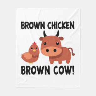 Brown Chicken Brown Kuh Fleecedecke