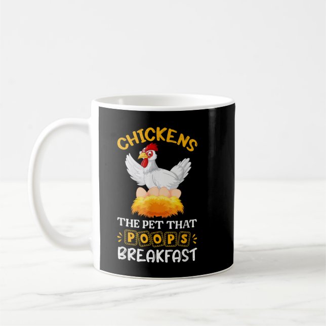 Brown Chicken Brown Kuh Funny Kaffeetasse (Links)