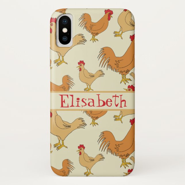 Brown Chicken Design personalisieren Case-Mate iPhone Hülle (Rückseite)